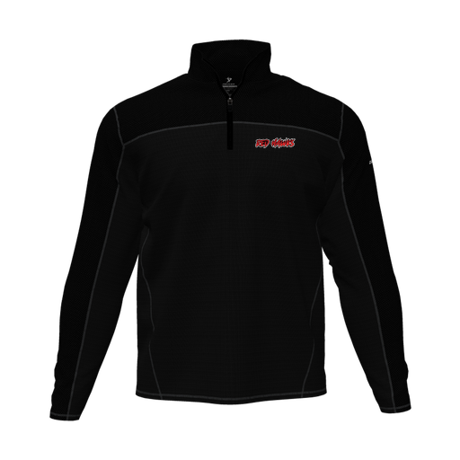 [CUS-DFW-QTRZ-PER-LSL-BLK-AS-LOGO2] Quarter Zip Pullover (Adult S, Black, Logo 2)