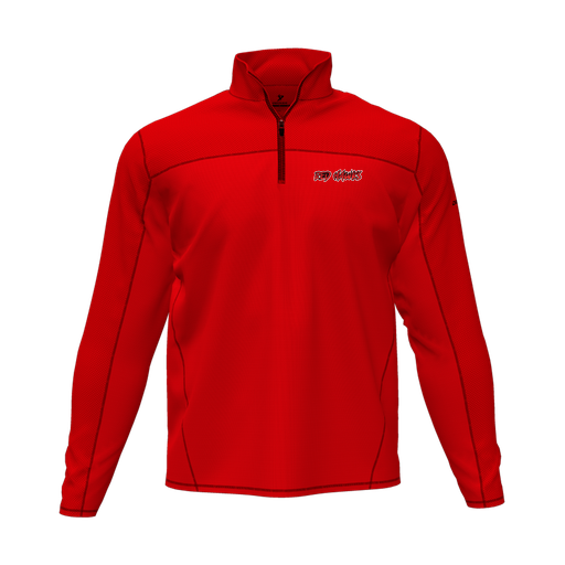 [CUS-DFW-QTRZ-PER-LSL-RED-AS-LOGO2] Quarter Zip Pullover (Adult S, Red, Logo 2)