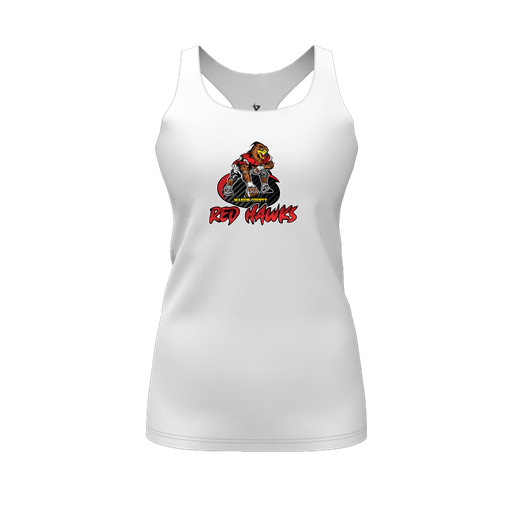 [FT0TRBWH-FYS-LOGO1] Decker Racerback Tank Top (Female Youth S, White, Logo 1)