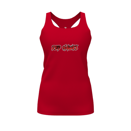 [FT0TRBRD-FYS-LOGO2] Decker Racerback Tank Top (Female Youth S, Red, Logo 2)