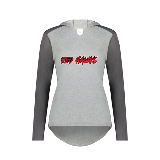 [6902.30V.XS-LOGO2] Ladies Vintage Hoodie (Female Adult XS, Gray, Logo 2)