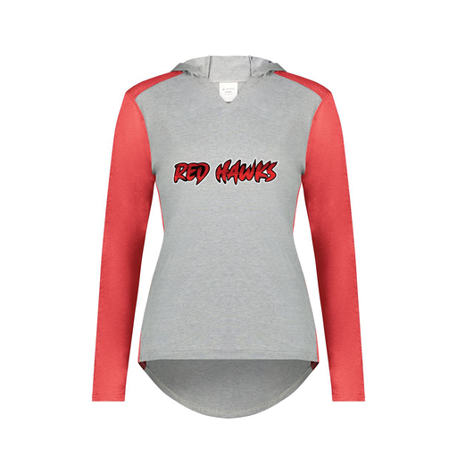 [6902.27V.XS-LOGO2] Ladies Vintage Hoodie (Female Adult XS, Red, Logo 2)