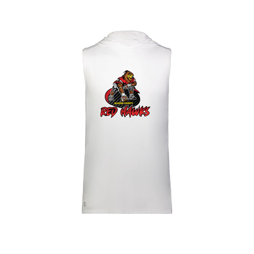 [222590.005.XS-LOGO1] Men's CoolDry Sleeveless Hoodie (Adult XS, White, Logo 1)