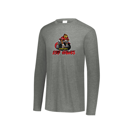 [FTLCUBGY-YS-LOGO1] Decker Youth Tri-Blend T-Shirt - Long Sleeve (Youth S, Gray, Logo 1)