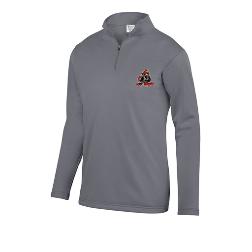 [FOLQFFGY-YS-LOGO1] Decker Youth FlexFleece 1/4 Zip (Youth S, Gray, Logo 1)